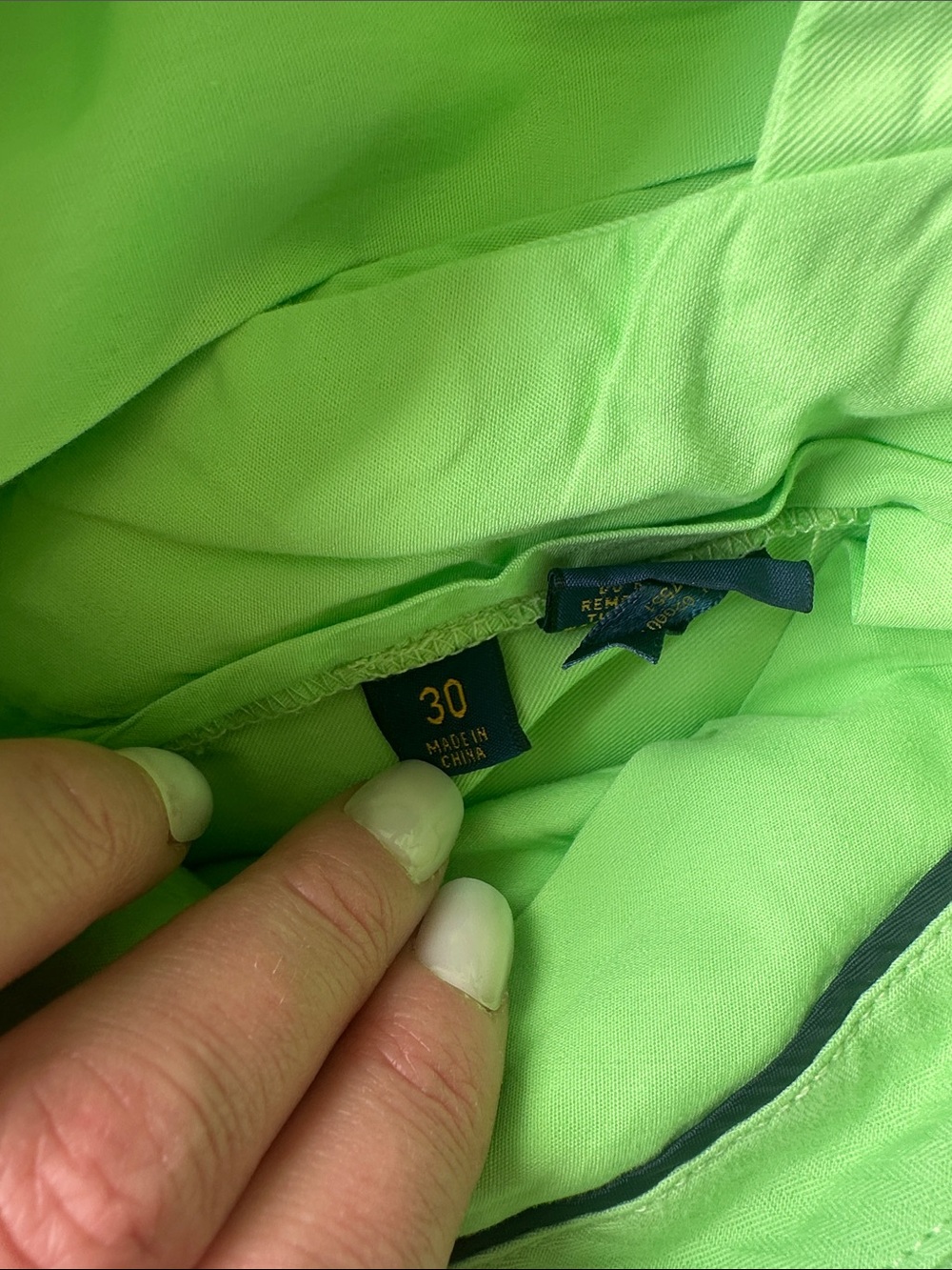 Polo by Ralph Lauren Neon Lime Green Men’s Flat Front Chino Shorts - Picture 4 of 6